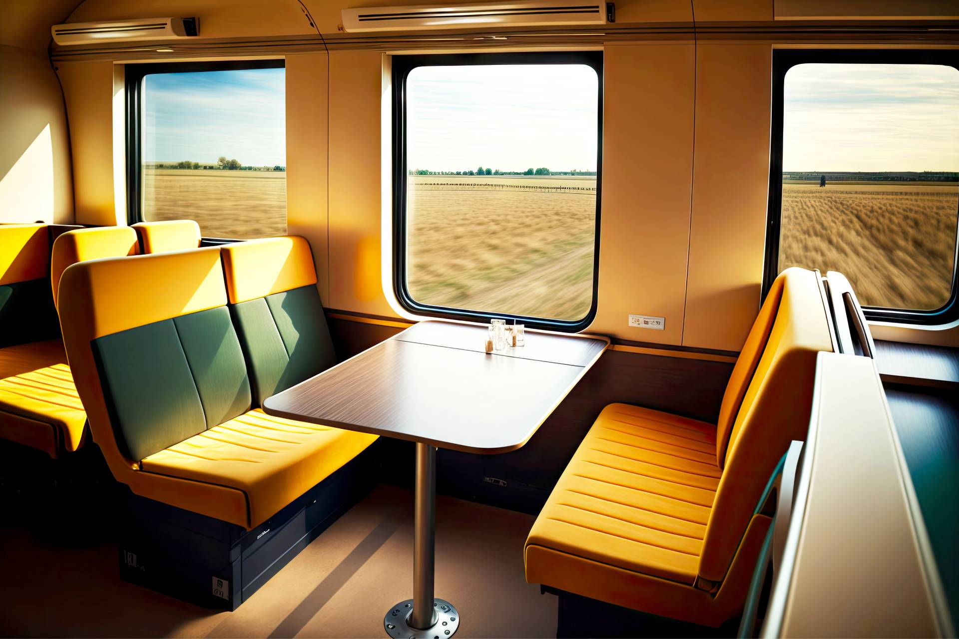 Modern Train Interior